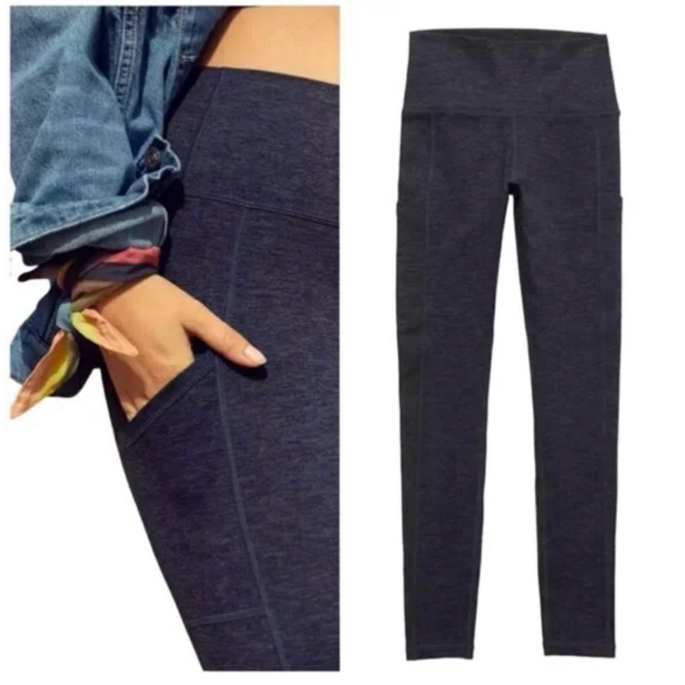Offline by Aerie | The Hugger Legging - Hi Rise | Heather Navy Blue | Medium